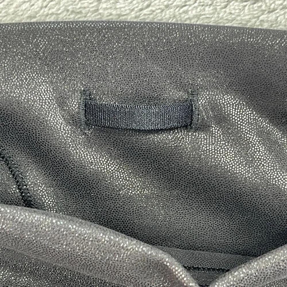 Lululemon Wunder Train 25 In Foil Leggings Womens 4 Black Stretch Yoga Running - Picture 8 of 9